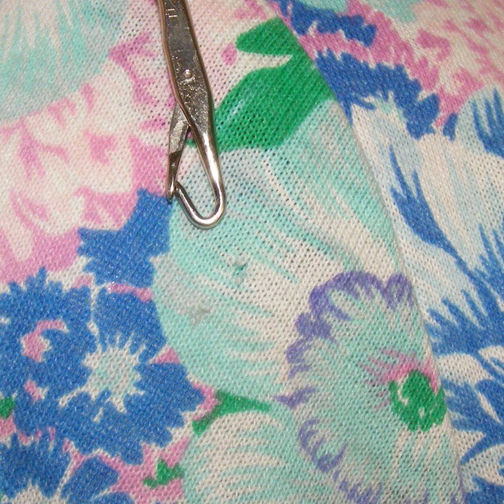 VINTAGE Skater MIni Dress, S, Multicolor Floral, Short sleeves,  Square neck - Picture 10 of 13